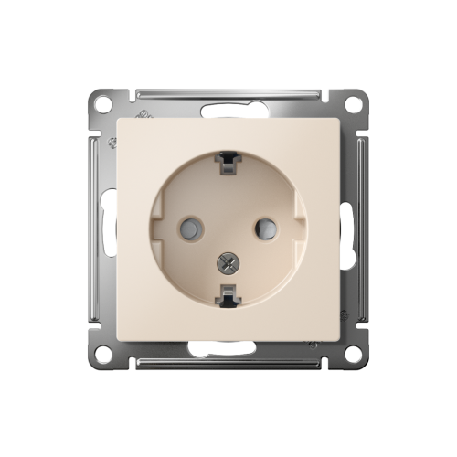 Розетка с/у AtlasDesign 1м с/з с з/ш бежевый IP20 механизм 16А (упак-20шт) SchE                                         фото 2                    