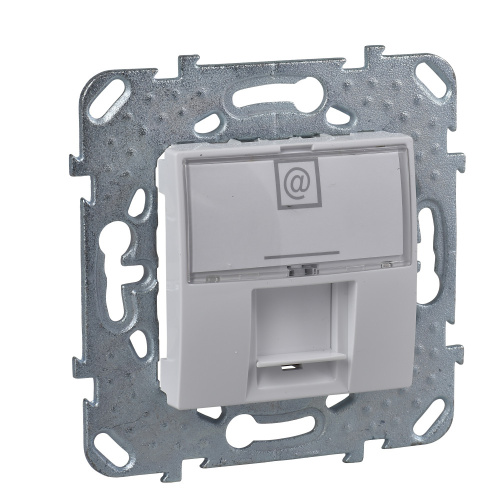 Розетка с/у Unica RJ45 1м белый механизм кат.6 (комп.) с полем для надписей (упак-10шт) SchE                                         фото 2                    