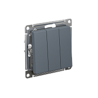 Выключатель с/у AtlasDesign 3кл грифель, механизм IP20 10А (упак-10шт) SchE          