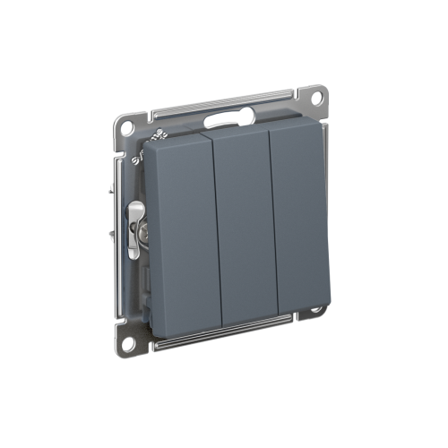 Выключатель с/у AtlasDesign 3кл грифель, механизм IP20 10А (упак-10шт) SchE                                        