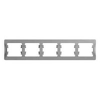 Рамка GLOSSA 5м алюминий, горизонтальная (упак-5шт) SchE          