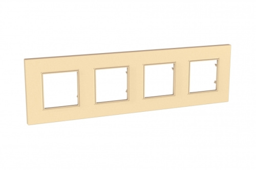 Рамка Unica Quadro 4м карамель универсальная SchE                                        