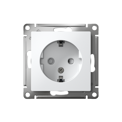 Розетка с/у AtlasDesign 1м с/з с з/ш белый IP20 механизм 16А (упак-20шт) SchE                                         фото 2                    