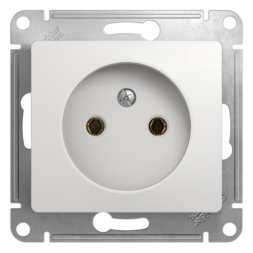 Розетка с/у GLOSSA 1м б/з белый IP20 механизм 16А (упак-20шт) SchE                                        
