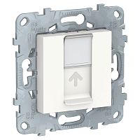 Розетка  компьютерная Unica new, RJ45, одиночная, кат. 6 UTP, белый SchE          