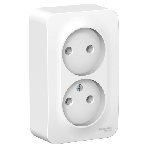 Розетка о/у Бланка 2м б/з белый IP20 16А изол.пл. (упак-10 шт) SchE                                        
