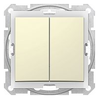 Выключатель с/у Sedna 2кл бежевый IP44 механизм 10А (упак-10шт) SchE          