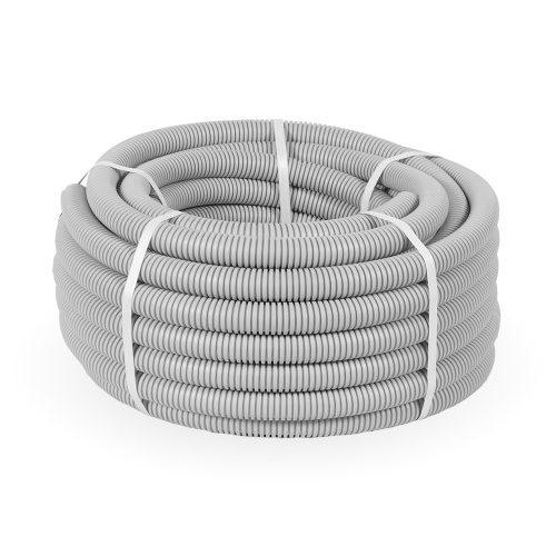 Труба гофрированная ПВХ легкая 350 Н серая с/з d25 мм (50м/2600м уп/пал) Промрукав                                         фото 2                    