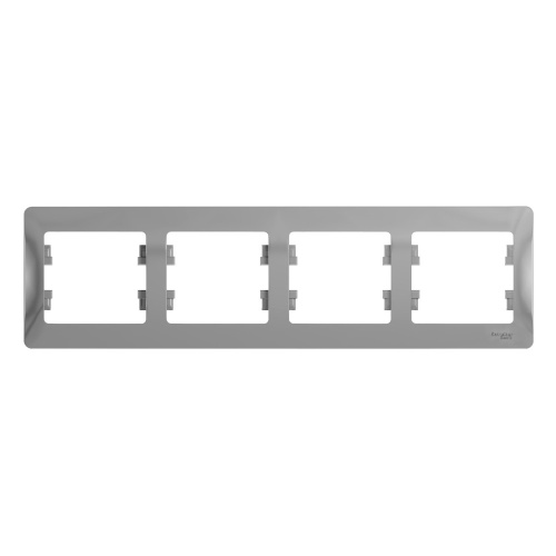 Рамка GLOSSA 4м алюминий, горизонтальная (упак-15шт) SchE                                        