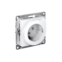 Розетка с/у AtlasDesign 1м с/з с з/ш белый IP20 механизм 16А выталк. (упак-15шт) SchE          