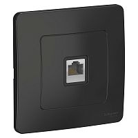 Розетка с/у Бланка RJ45 1м антрацит в сборе кат.5E (комп.) (упак-10шт) SchE          