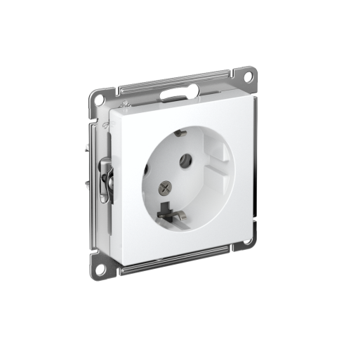 Розетка с/у AtlasDesign 1м с/з белый IP20 механизм 16А (упак-20шт) SchE                                        