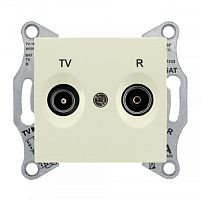 Розетка с/у Sedna TV/R 1м бежевый механизм 4DB проходная (упак-10шт) SchE          