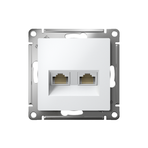 Розетка c/у AtlasDesign RJ45 2м белый механизм кат.5E (комп.) (упак-10шт) SchE                                         фото 2                    