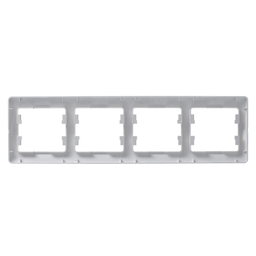 Рамка GLOSSA 4м алюминий, горизонтальная (упак-15шт) SchE                                         фото 2                    