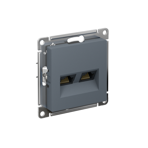 Розетка c/у AtlasDesign RJ45 2м грифель механизм кат.5E (комп.) (упак-10шт) SchE                                        