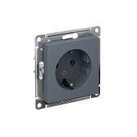 Розетка с/у AtlasDesign 1м с/з грифель IP20 механизм 16А (упак-10шт) SchE          