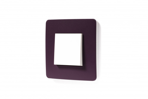 Рамка Unica Studio 1м лиловый/белый (упак-10шт) SchE                                         фото 3                    