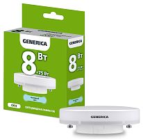 Лампа светодиодная   8Вт GX53 Т80 6500K (упак-100шт) GENERICA          