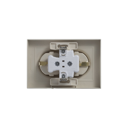 Розетка с/у AtlasDesign 2м с/з бежевый IP20 в сборе 16А (упак-10шт) SchE                                         фото 3                    