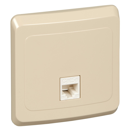 Розетка с/у Этюд RJ45 1м кремовый кат.5e (комп.) U/UTP (упак-10шт) SchE                                        